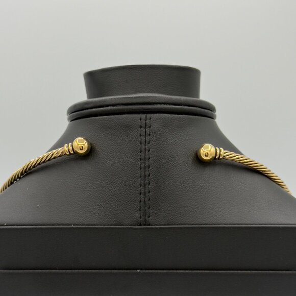 Premiere Designs Gold-Tone Twisted Wire Necklace With Ornate Pendant - Picture 7 of 13